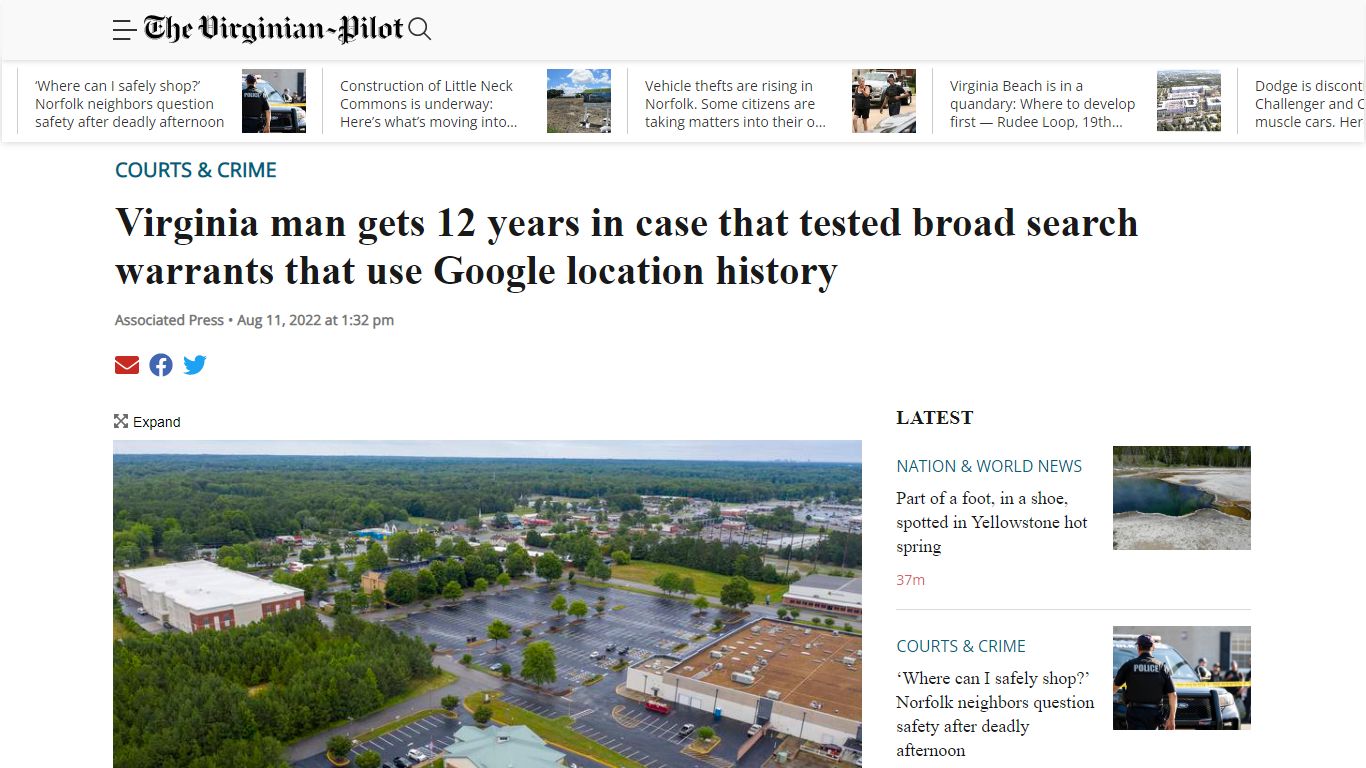 Virginia man gets 12 years in case that tested broad search warrants ...